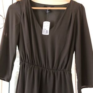 NWT Forever 21 V-neck olive dress